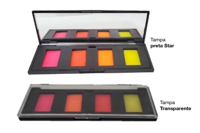 Paleta de Sombra - 4 Cores Retangular