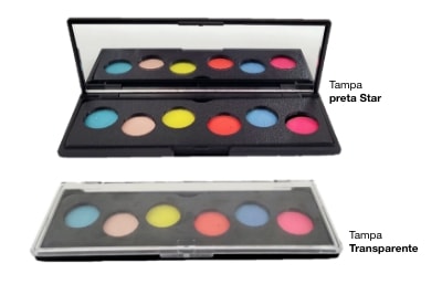 Paleta de Sombra - 6 Cores Redondos