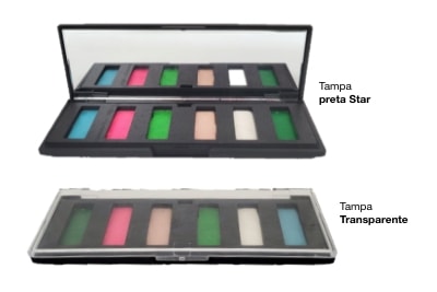 Paleta de Sombra - 6 Cores Retangular